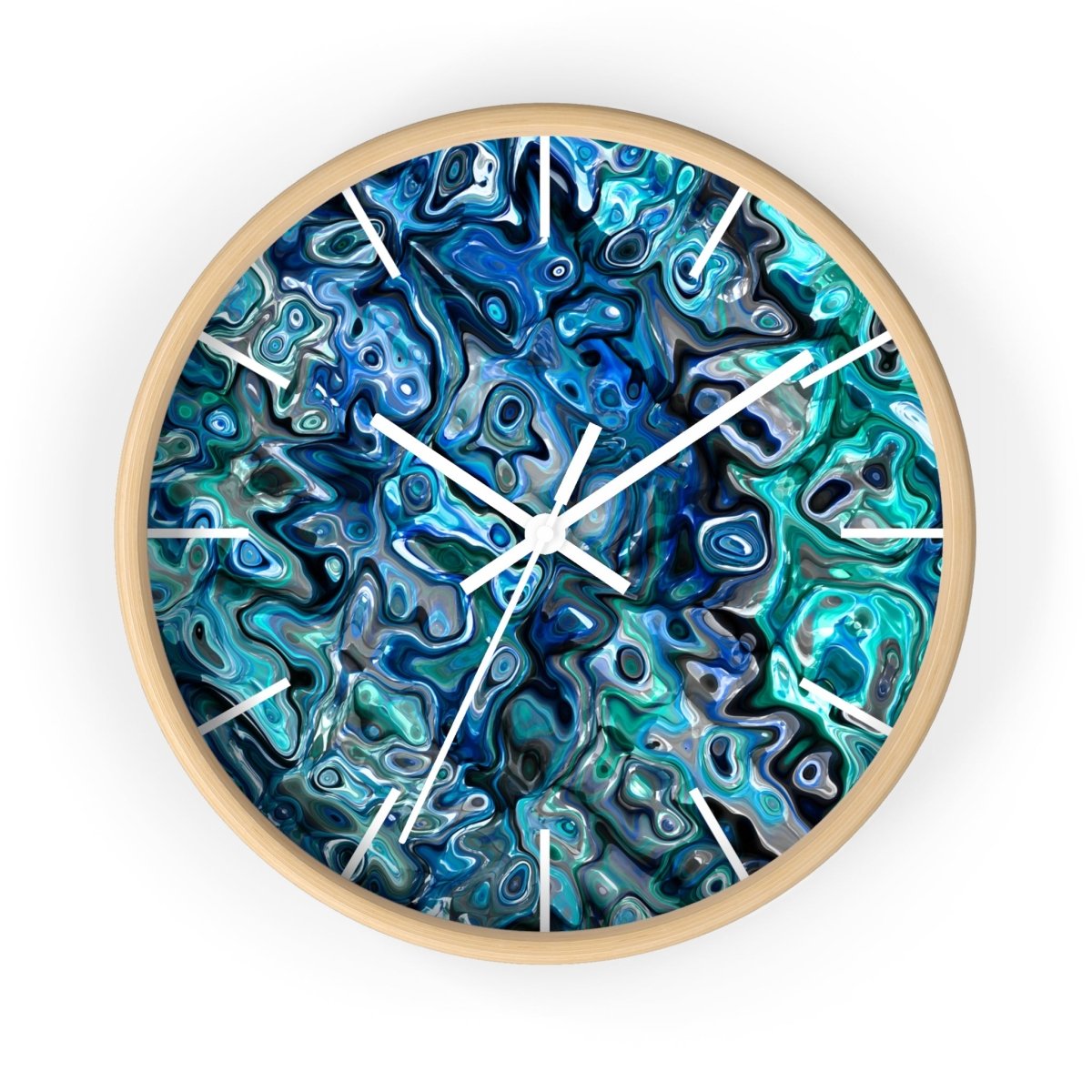 New Zealand Paua Abalone Design Wall Clock 24241828430478528519 Earthbound Pacific