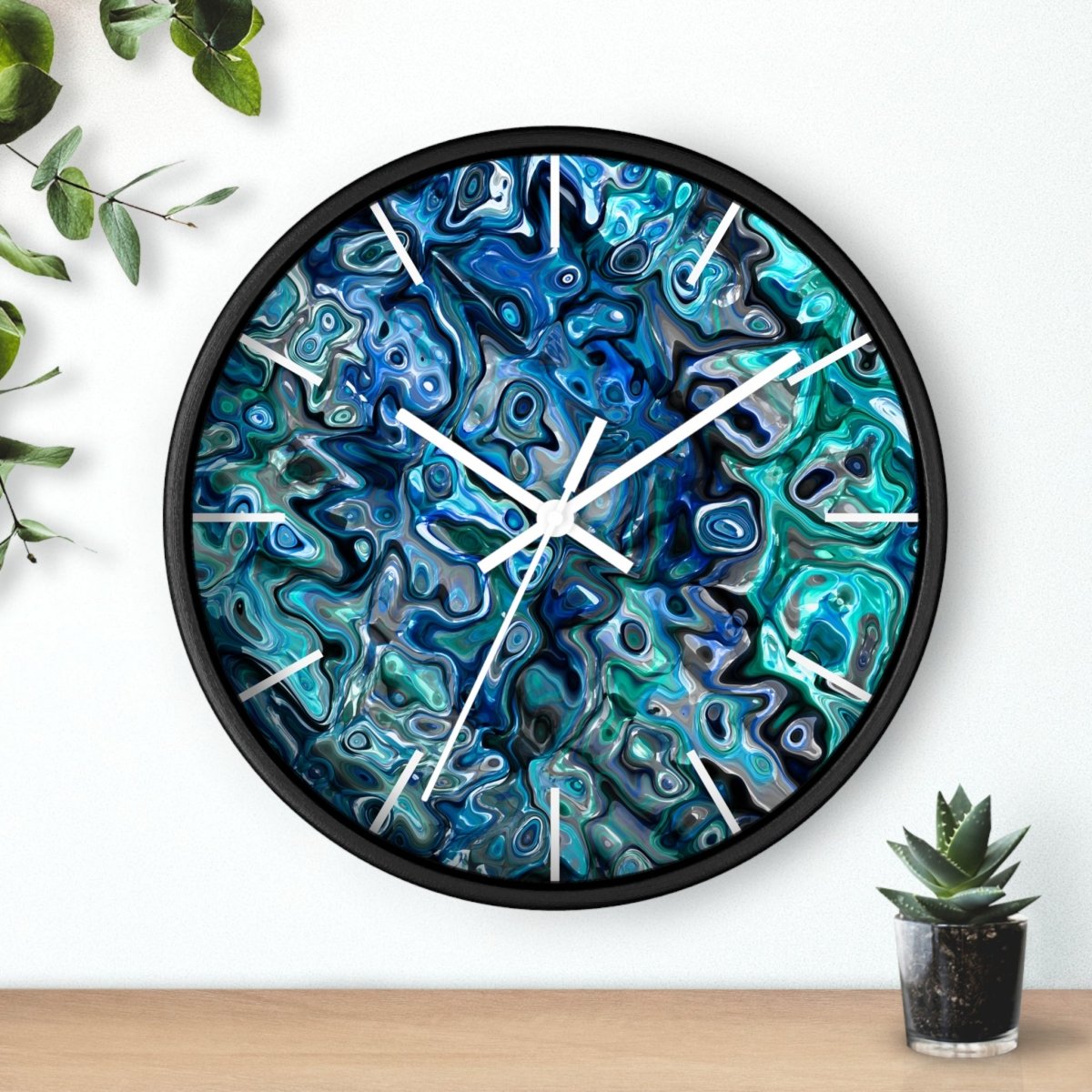 New Zealand Paua Abalone Design Wall Clock 24241828430478528519 Earthbound Pacific