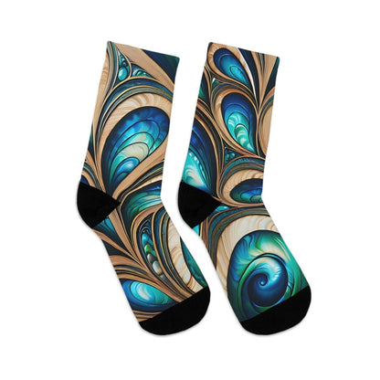 New Zealand Paua Abalone Unisex Socks Inspired, Eco - Friendly Upcycled Footwear - Earthbound Pacific