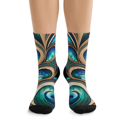 New Zealand Paua Abalone Unisex Socks Inspired, Eco - Friendly Upcycled Footwear - Earthbound Pacific