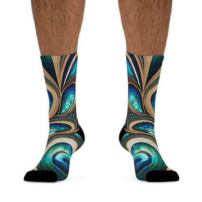 New Zealand Paua Abalone Unisex Socks Inspired, Eco - Friendly Upcycled Footwear - Earthbound Pacific