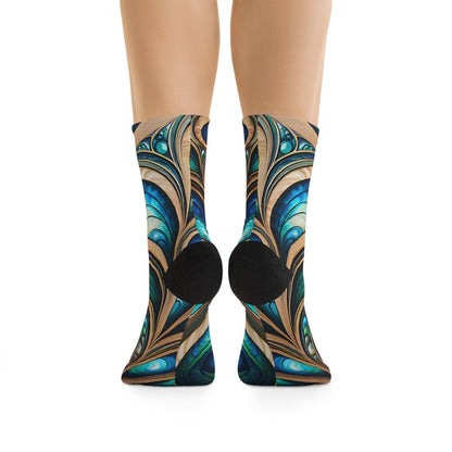 New Zealand Paua Abalone Unisex Socks Inspired, Eco - Friendly Upcycled Footwear - Earthbound Pacific