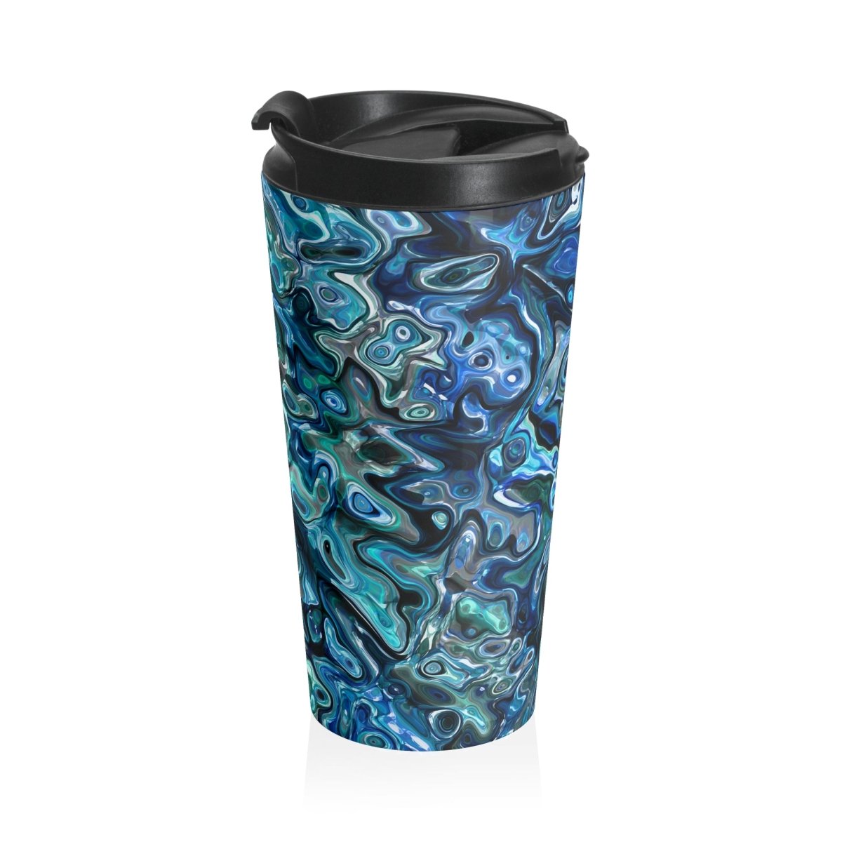 Ocean - Inspired New Zealand Paua Shell Design | Stainless Steel Travel Mug, Perfect for Beach Lovers, Home Office, Gifts, Travel, Eco - Friendly - Earthbound Pacific