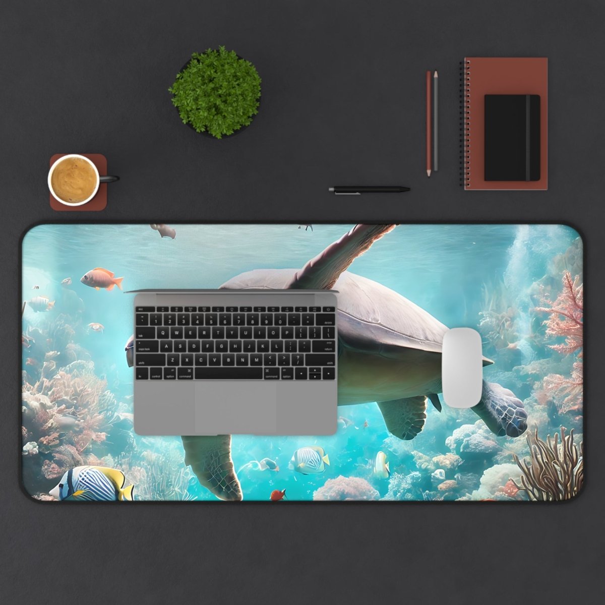 Ocean Turtle Desk Mat - Vibrant Underwater Scene for Home & Office 22421667002763385967 Earthbound Pacific