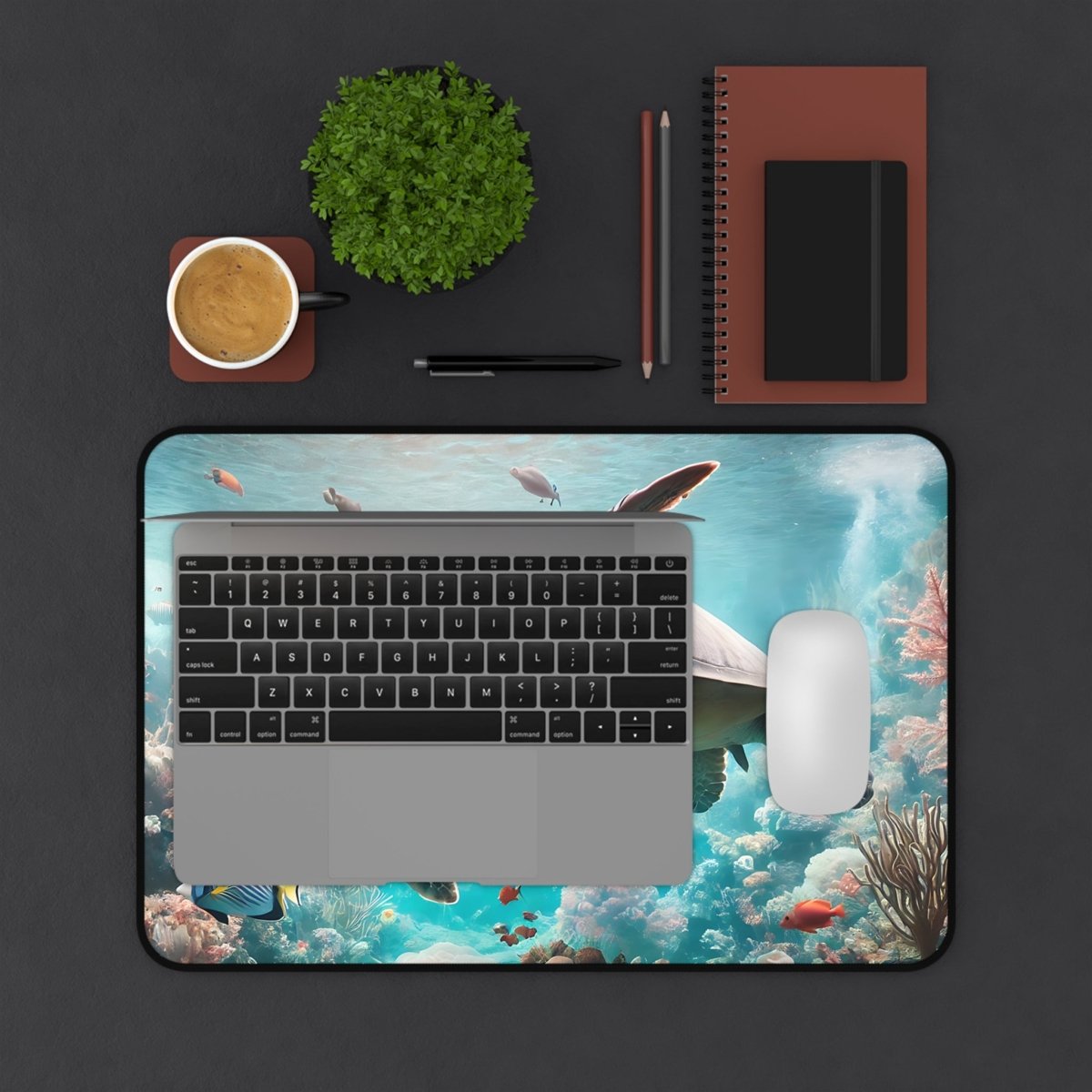 Ocean Turtle Desk Mat - Vibrant Underwater Scene for Home & Office 22421667002763385967 Earthbound Pacific