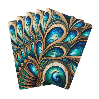 Paua Abalone Cards, Poker Deck, Casino Game Night, Unique Gift, Collectible Playing Cards, Shell Design - Earthbound Pacific