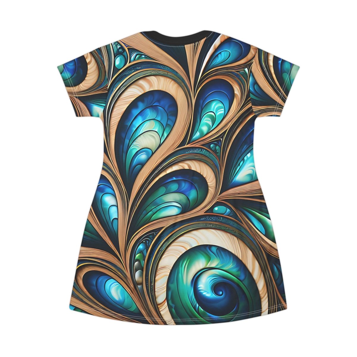 Paua Abalone T-Shirt Dress - Earthbound Pacific