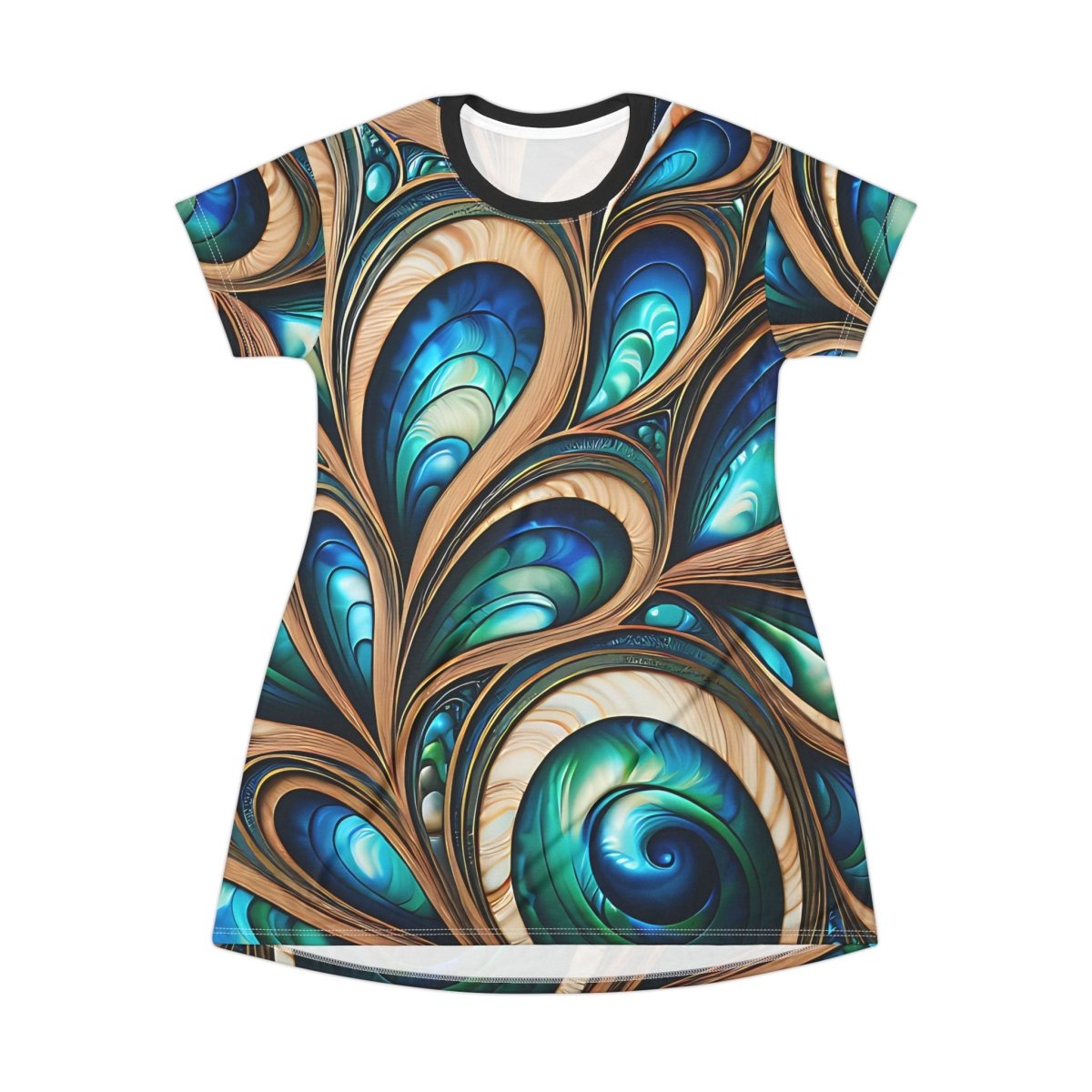 Paua Abalone T-Shirt Dress - Earthbound Pacific