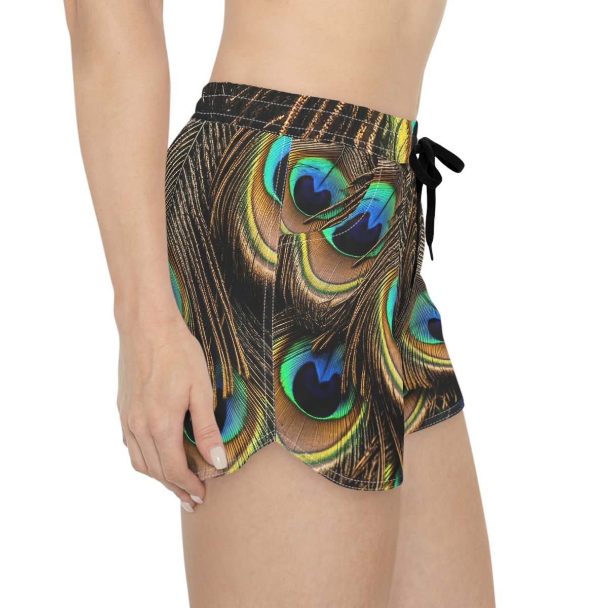 Peacock Shorts, Summer Fashion, Boho Chic, Beachwear, Resort Wear, Vacation Outfit - Earthbound Pacific