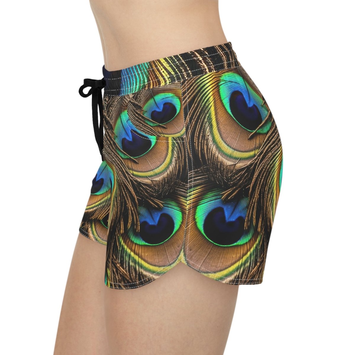 Peacock Shorts, Summer Fashion, Boho Chic, Beachwear, Resort Wear, Vacation Outfit - Earthbound Pacific