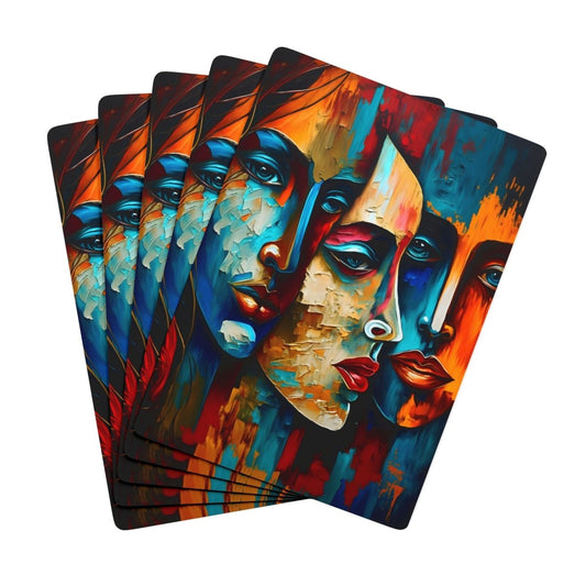 Playing Cards - Colorful Cubisum Abstract Faces & Elegant Designs for Game Nights 24090663912161935873 Earthbound Pacific
