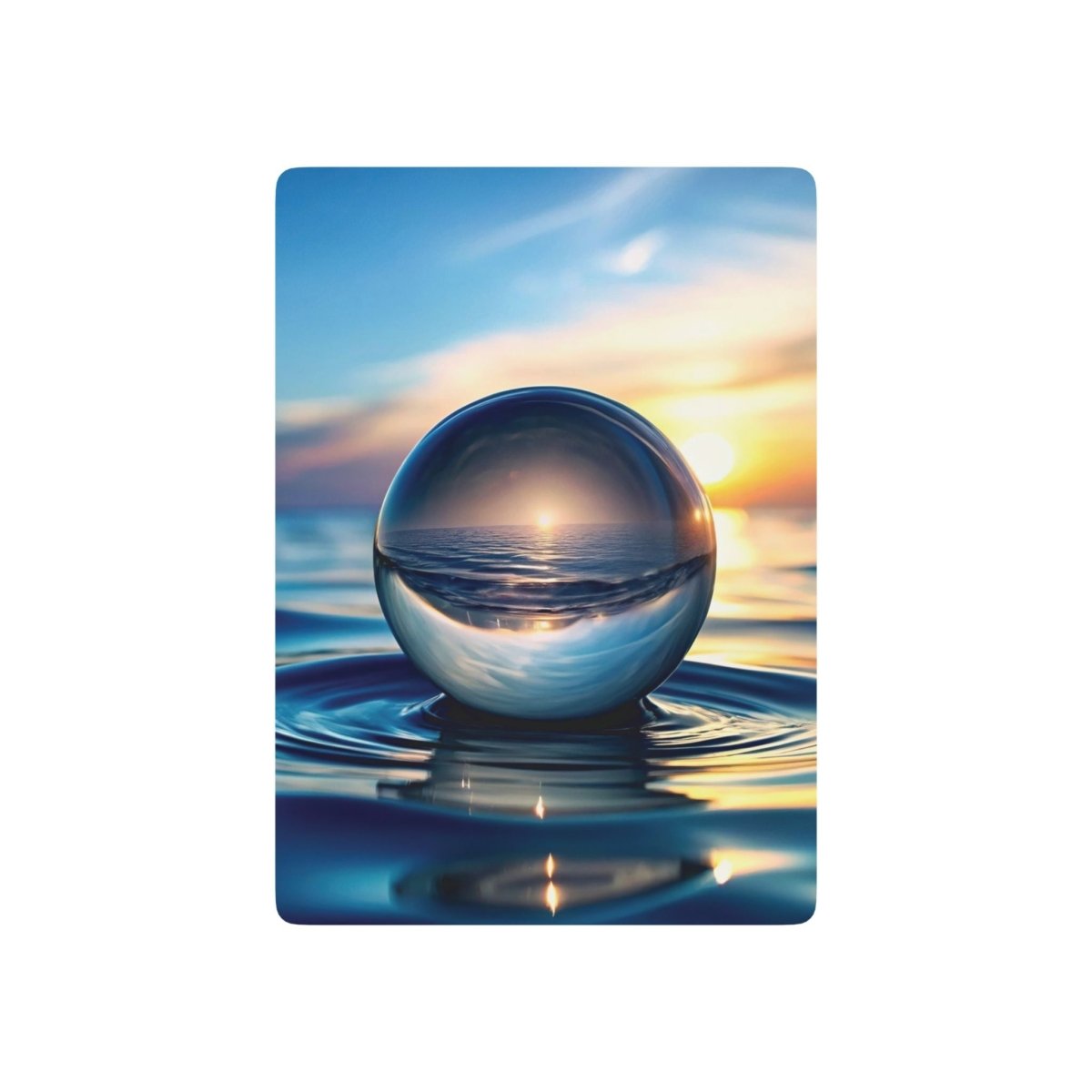 Playing Cards, Fun Game Night Deck, Vibrant Poker Set, Water Sphere Abstract Art, Unique Gift Ideas - Earthbound Pacific