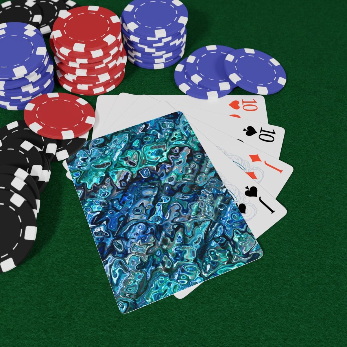 Playing Cards - New Zealand Paua Abalone Shell Inspired 82955548092971464133 Earthbound Pacific