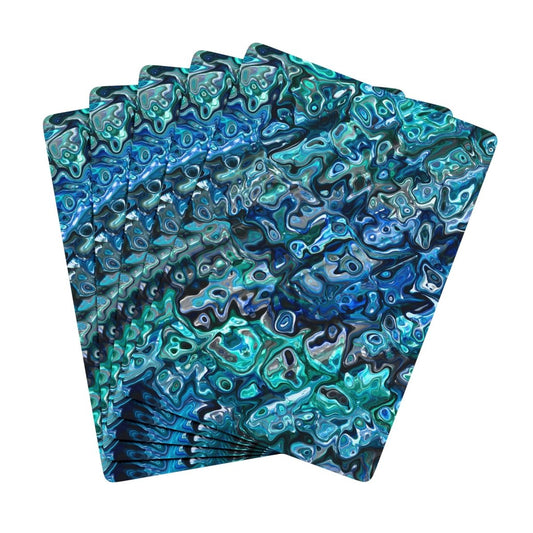 Playing Cards - New Zealand Paua Abalone Shell Inspired 82955548092971464133 Earthbound Pacific