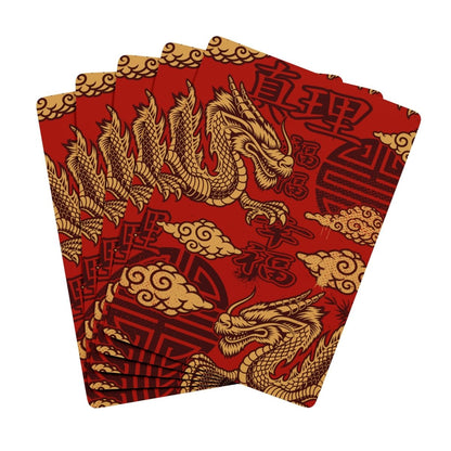 Poker Cards, Chinese Dragon Design Playing Card Deck - Customizable Game Night Card Deck, Unique Gift for Card Players, Poker Lovers, - Earthbound Pacific