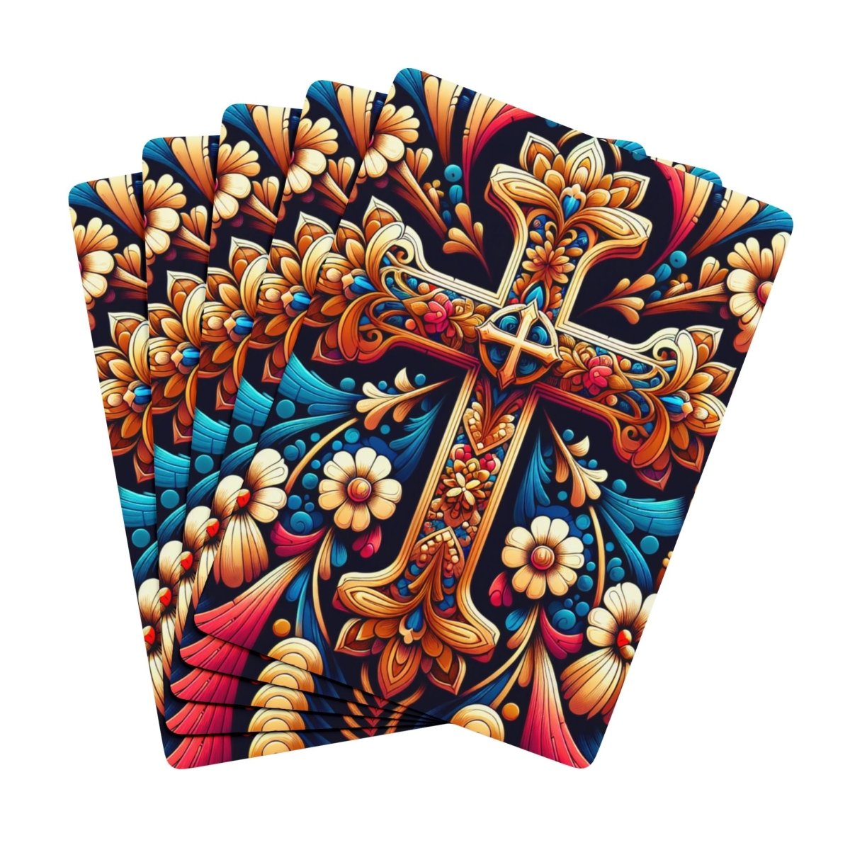 Poker Playing Cards, Colorful Christian Cross & Flower Deck - Unique Set for Game Night, Poker Night, Christian Gifts, Card Collectors, Card 21439486010543846914 Earthbound Pacific