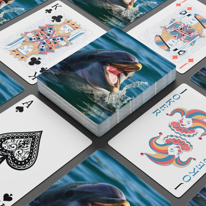 Poker Playing Cards, Dolphin Poker Cards, Fun Deck of Cards, Unique Game Night Supplies, Playful Animal Design - Earthbound Pacific