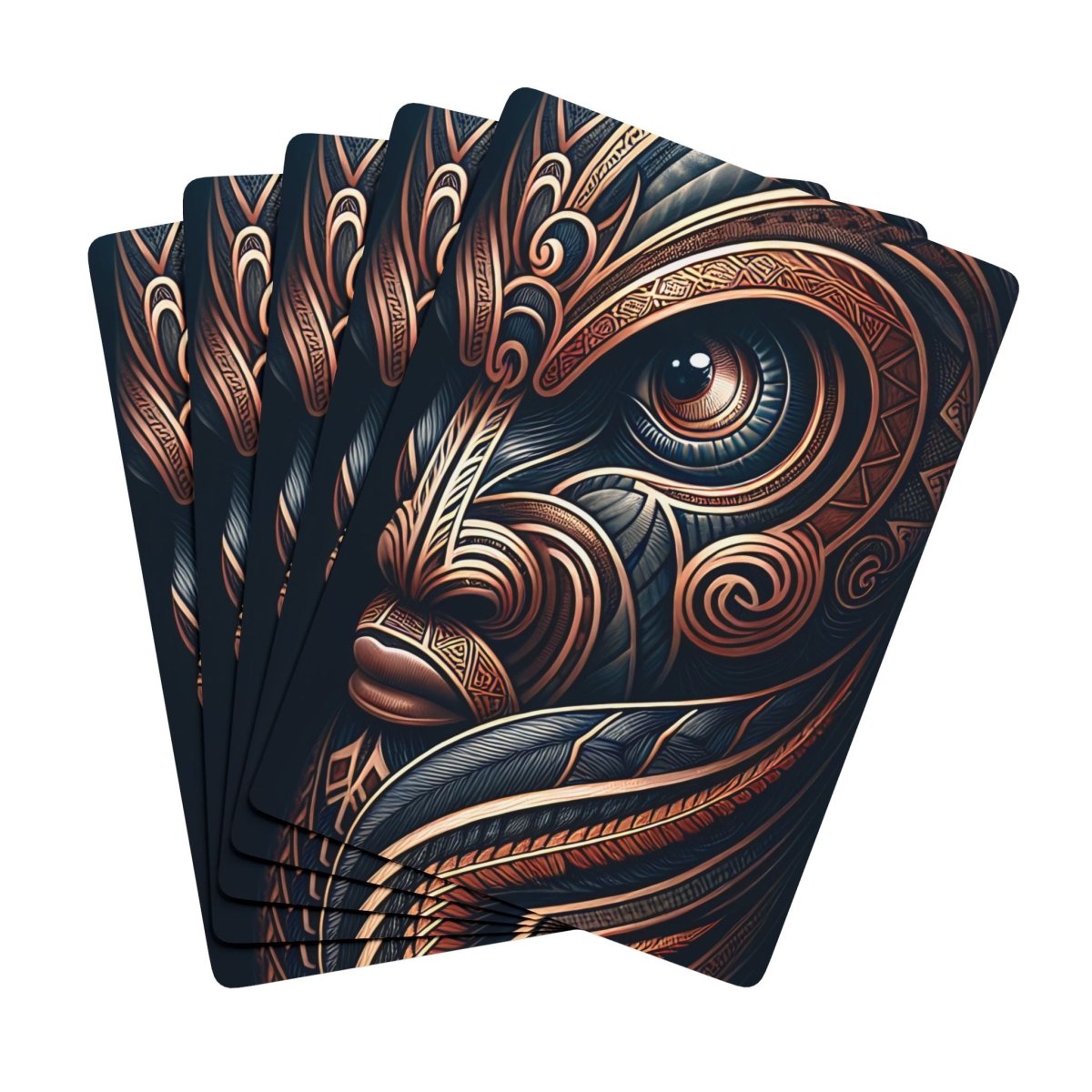 Poker Playing Cards, Maori Wood Carving Face Deck, Unique Playing Cards, Custom Cards, Artistic Poker Set, Unique Gifts for Card Players, - Earthbound Pacific