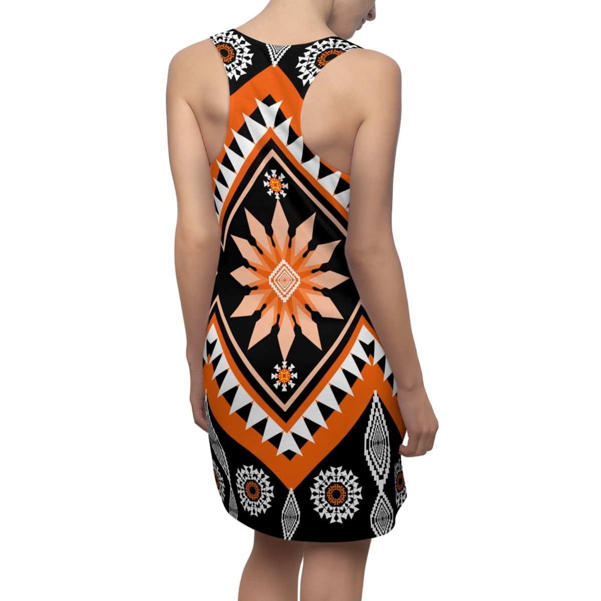 Racerback Dress Geometric Abstract Tribal Design - Earthbound Pacific