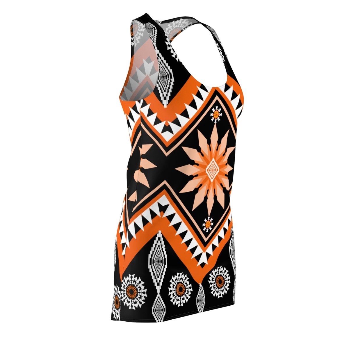 Racerback Dress Geometric Abstract Tribal Design - Earthbound Pacific