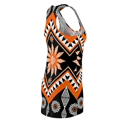 Racerback Dress Geometric Abstract Tribal Design - Earthbound Pacific