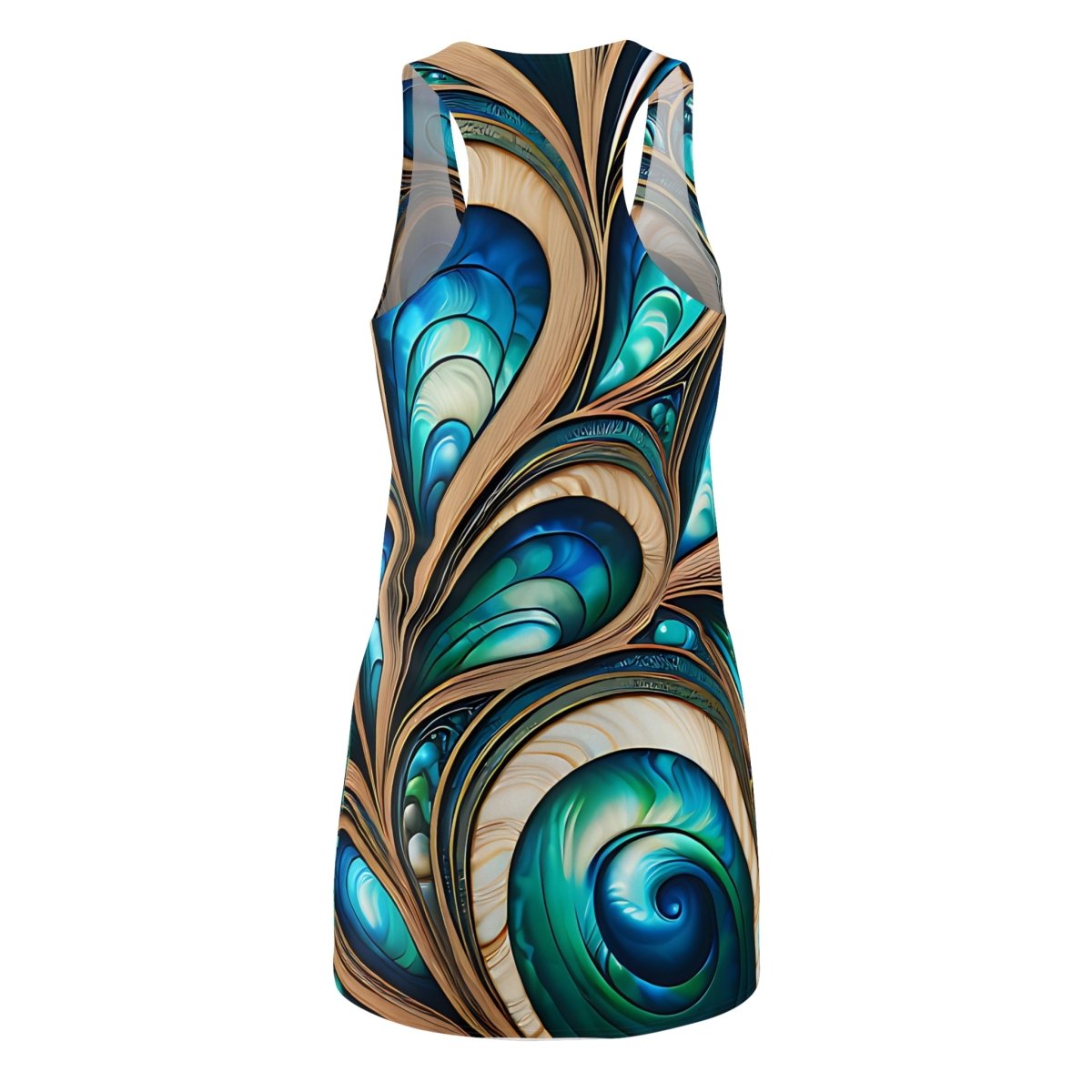 Racerback Dress - New Zealand Paua Abalone Design - Earthbound Pacific