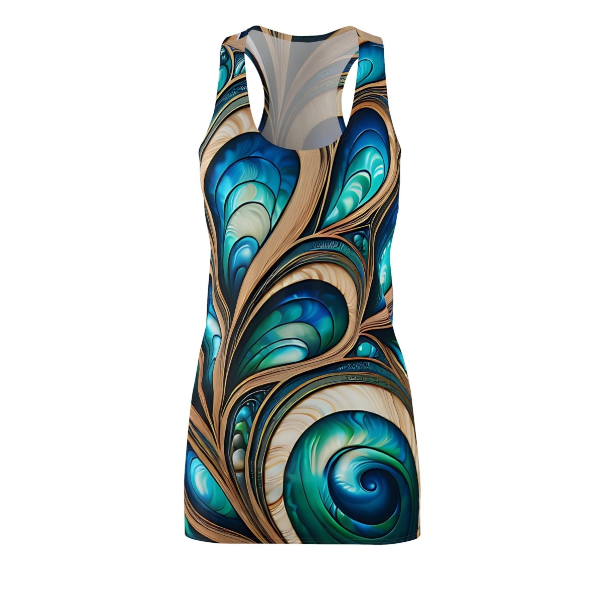 Racerback Dress - New Zealand Paua Abalone Design - Earthbound Pacific