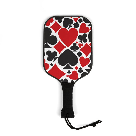 Red & Black Card Suits Design Pickleball Paddle Kit - Fun Sports Gear for Gamers 29781272802199407353 Earthbound Pacific
