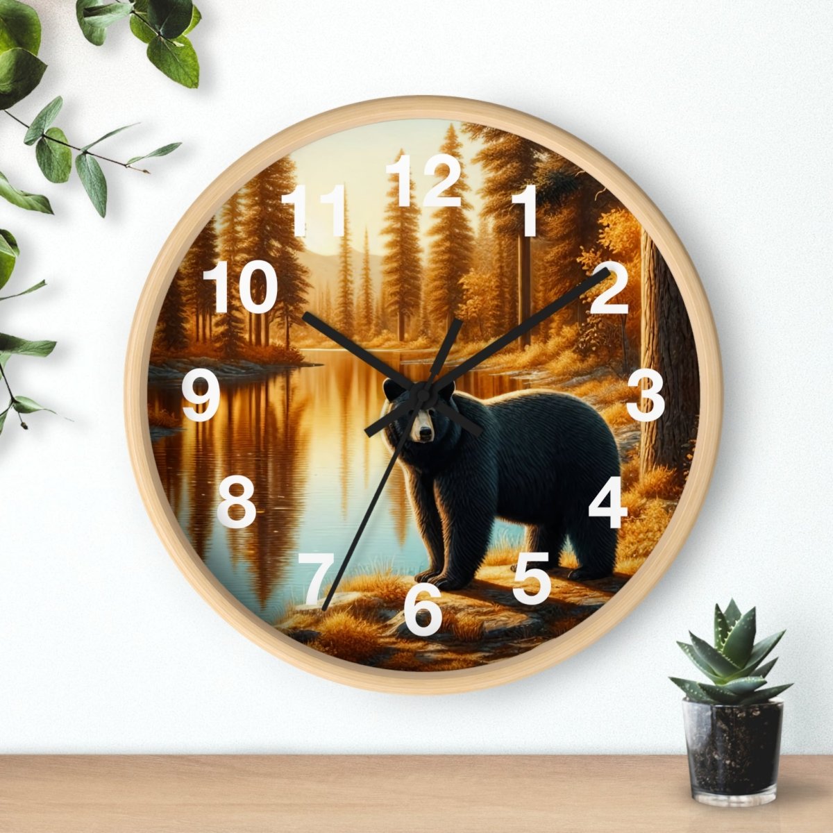 Rustic Bear Wall Clock - Nature Inspired Decor for Cabin and Home 12659824509876921886 Earthbound Pacific