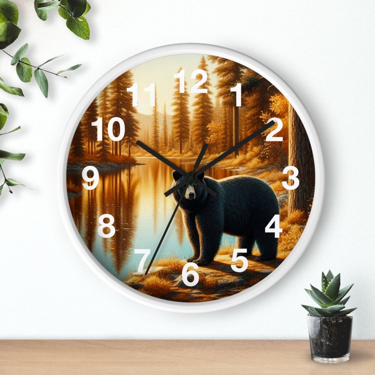 Rustic Bear Wall Clock - Nature Inspired Decor for Cabin and Home 12659824509876921886 Earthbound Pacific