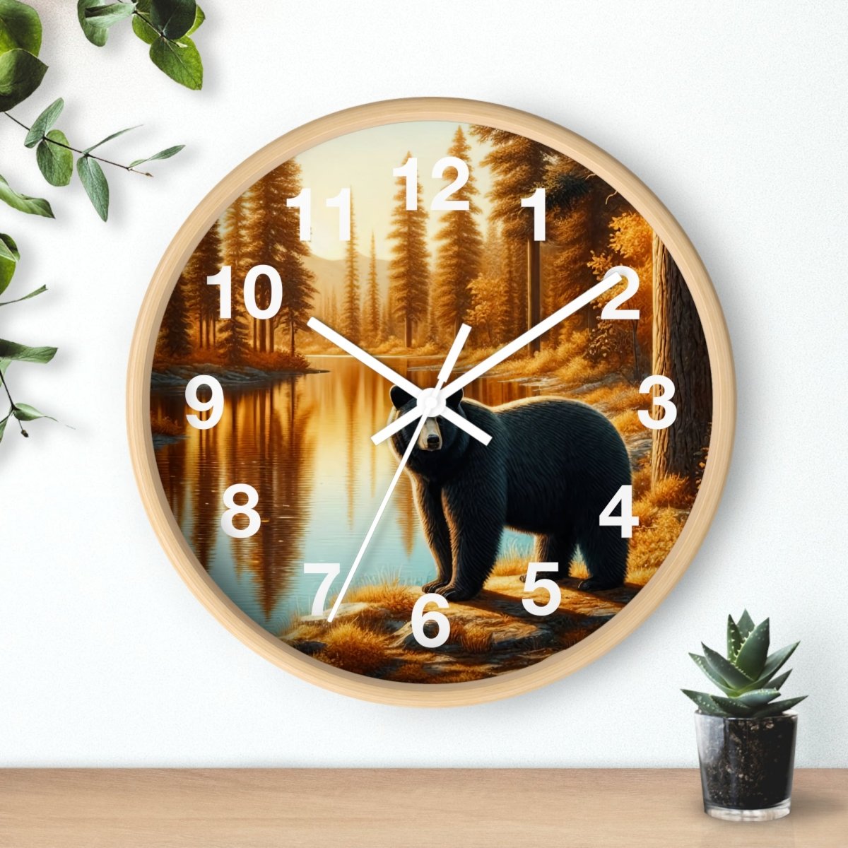 Rustic Bear Wall Clock - Nature Inspired Decor for Cabin and Home 12659824509876921886 Earthbound Pacific