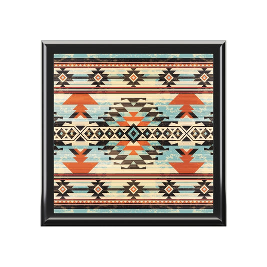 Rustic Jewelry Box with Aztec Tribal Design 98960966398110086145 Earthbound Pacific
