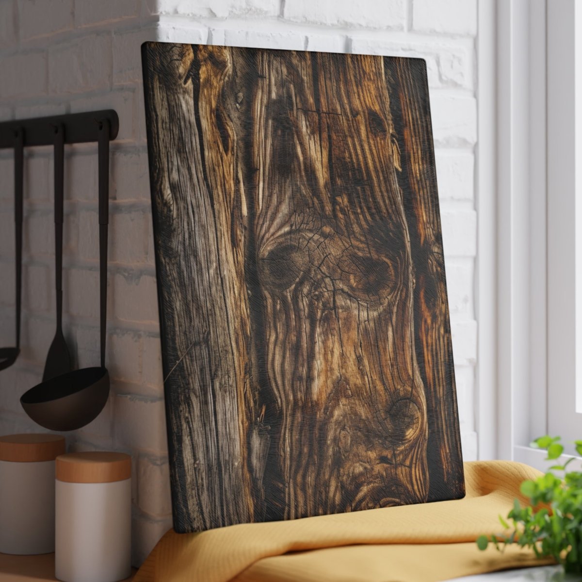 Rustic Wood Design Glass Cutting Board - Perfect Gift for Chefs and Home Cooks 32607285886023153426 Earthbound Pacific