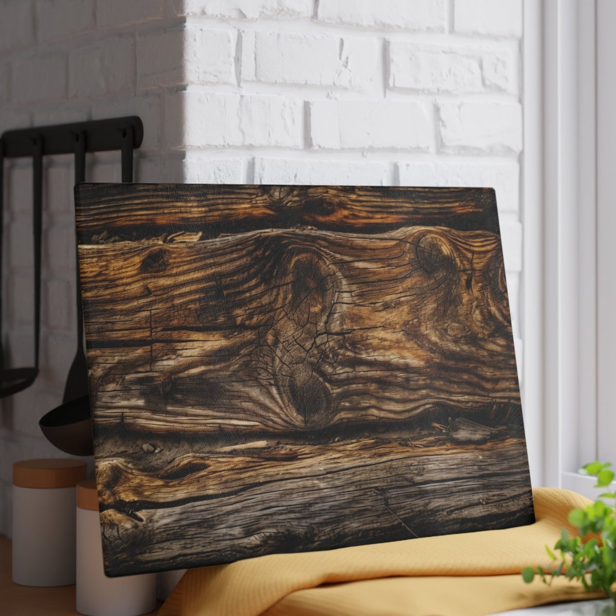 Rustic Wood Design Glass Cutting Board - Perfect Gift for Chefs and Home Cooks 32607285886023153426 Earthbound Pacific