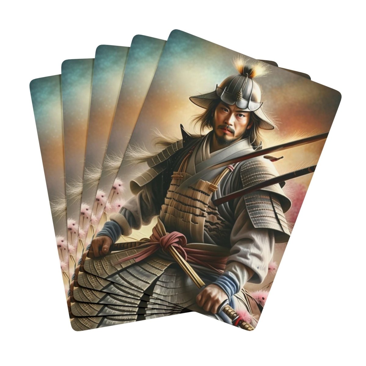 Samurai Poker Playing Cards, Japanese Inspired Deck for Card Game Night - Unique Gift, Collectible Item, Game Room Decor, Playing Card Deck, - Earthbound Pacific