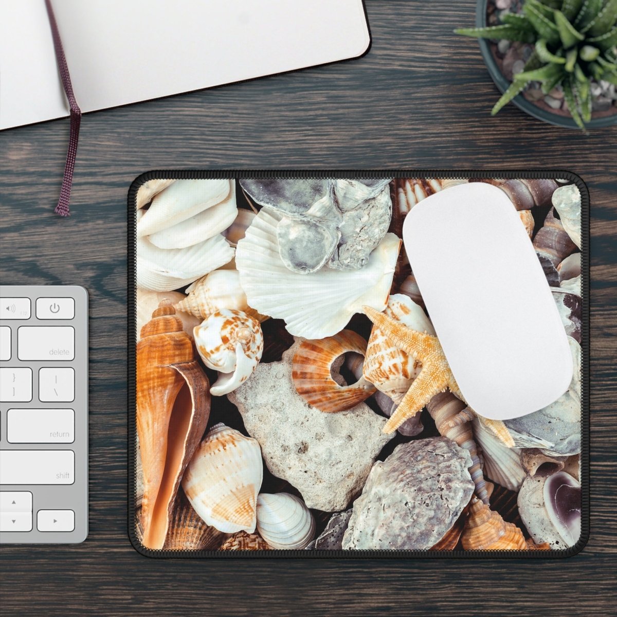 Seashells Gaming Mouse Pad - Coastal Decor for Gamers 78303980517040975389 Earthbound Pacific