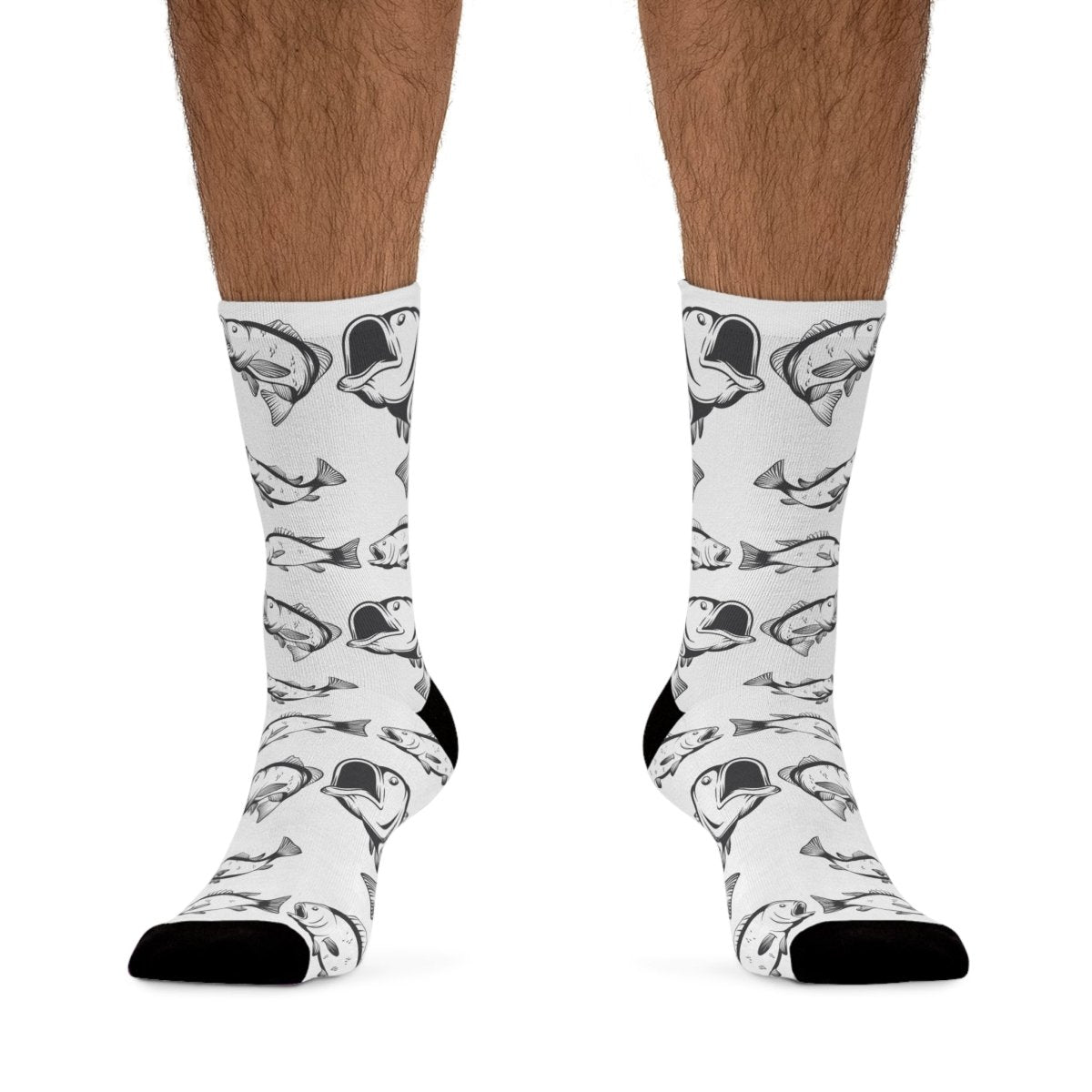 Socks - Bass Fishing Recycled Poly - Ocean Sea Life Collection 12309176888449496604 Earthbound Pacific