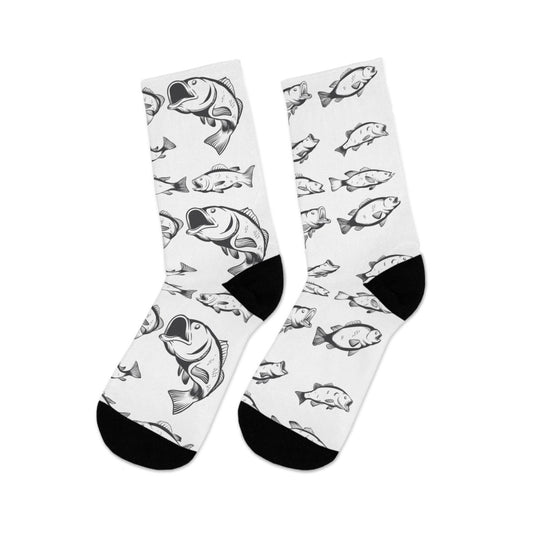 Socks - Bass Fishing Recycled Poly - Ocean Sea Life Collection 12309176888449496604 Earthbound Pacific