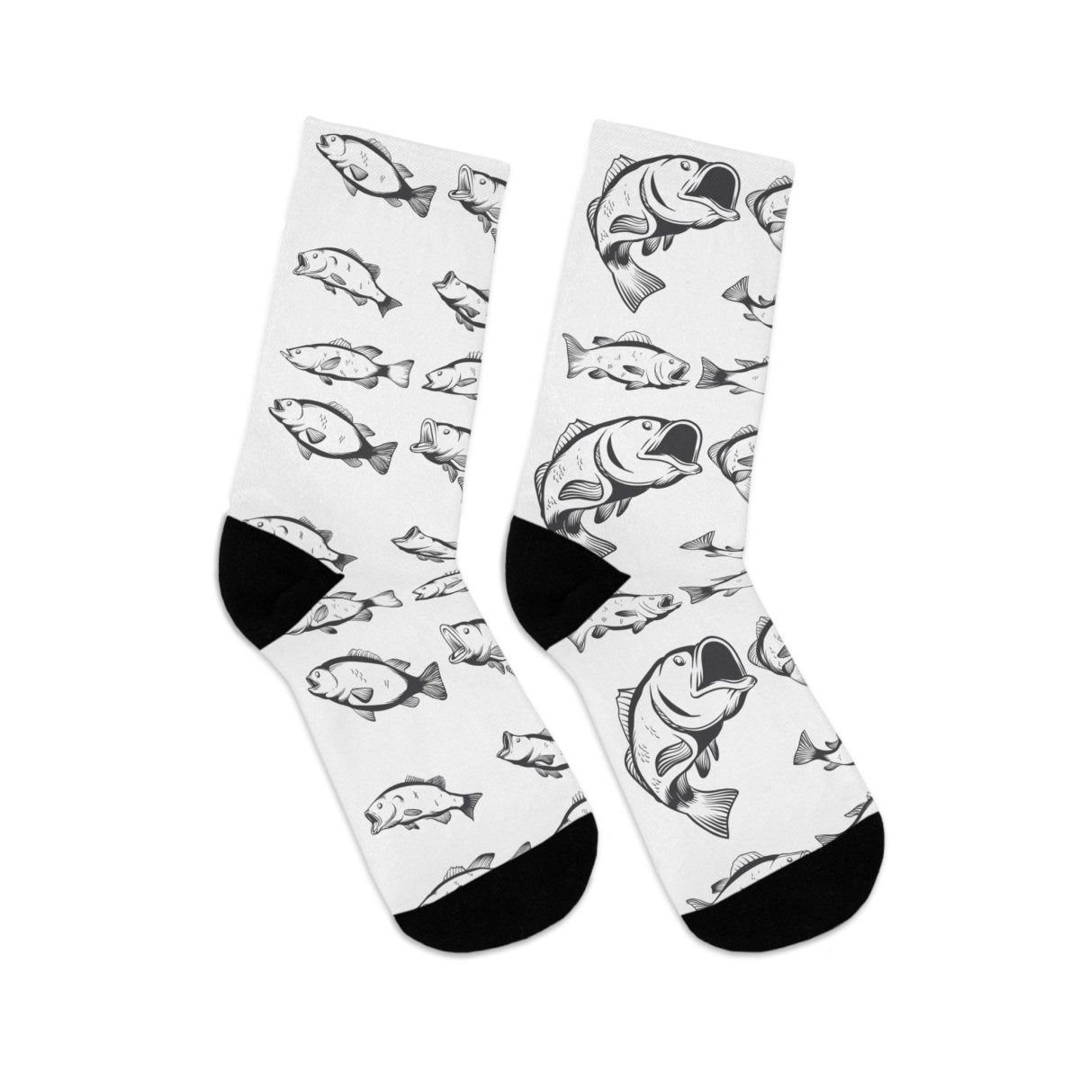 Socks - Bass Fishing Recycled Poly - Ocean Sea Life Collection 12309176888449496604 Earthbound Pacific