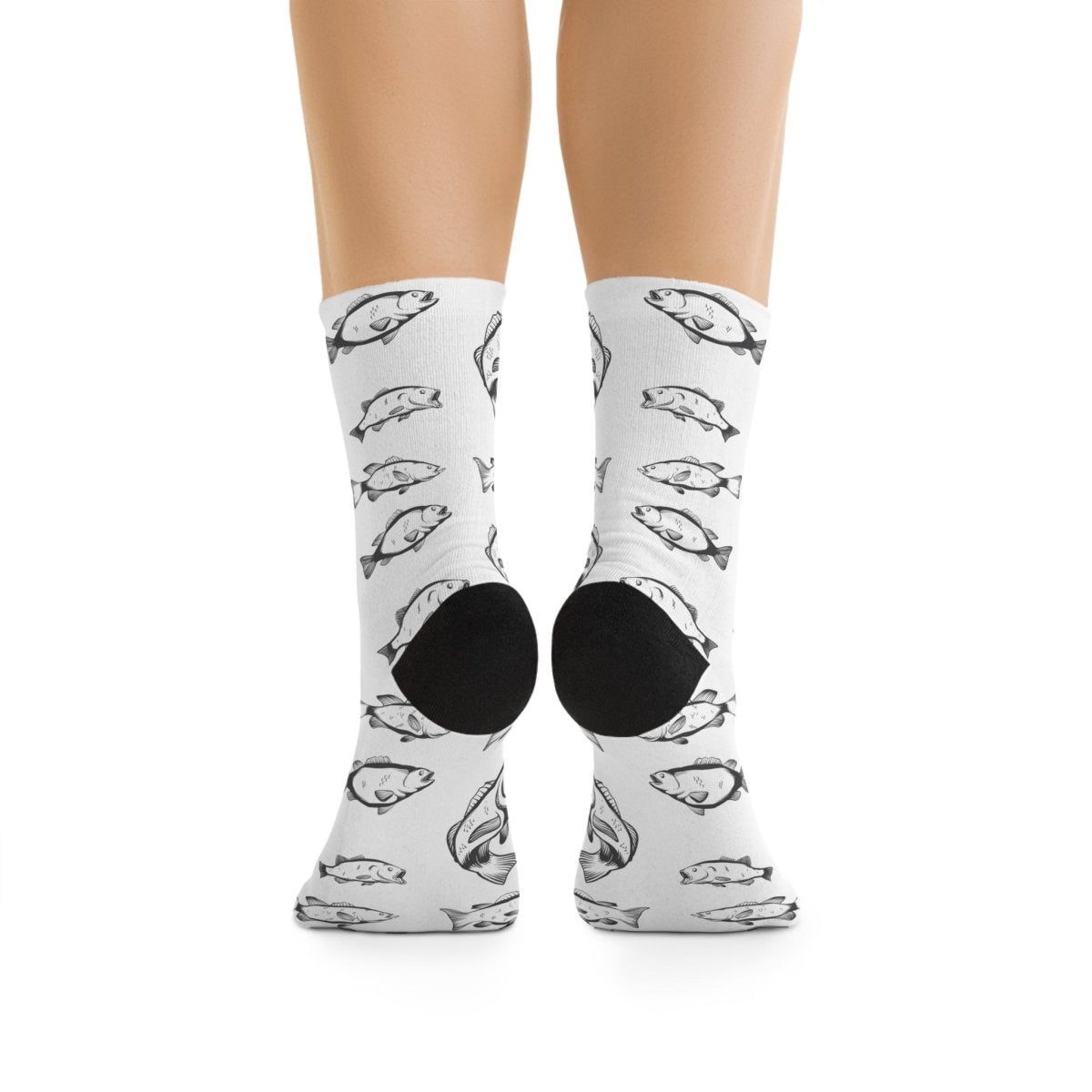 Socks - Bass Fishing Recycled Poly - Ocean Sea Life Collection 12309176888449496604 Earthbound Pacific