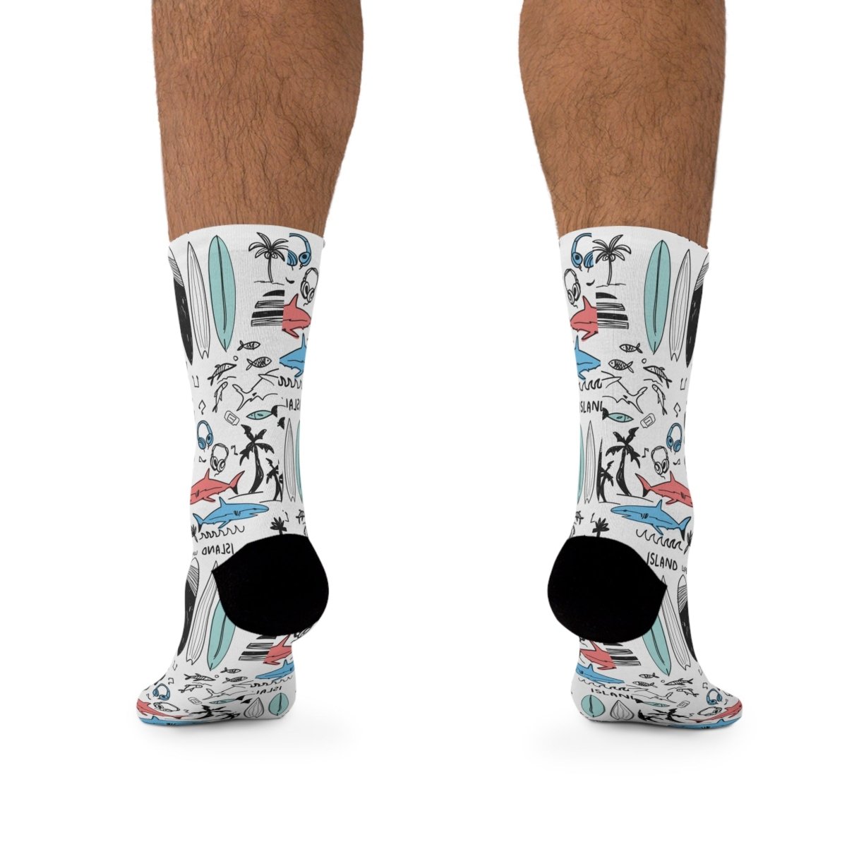 Socks - Beachside Beats - Ocean Sea Life Collection Eco - Friendly Recycled Poly 18038110768544651465 Earthbound Pacific