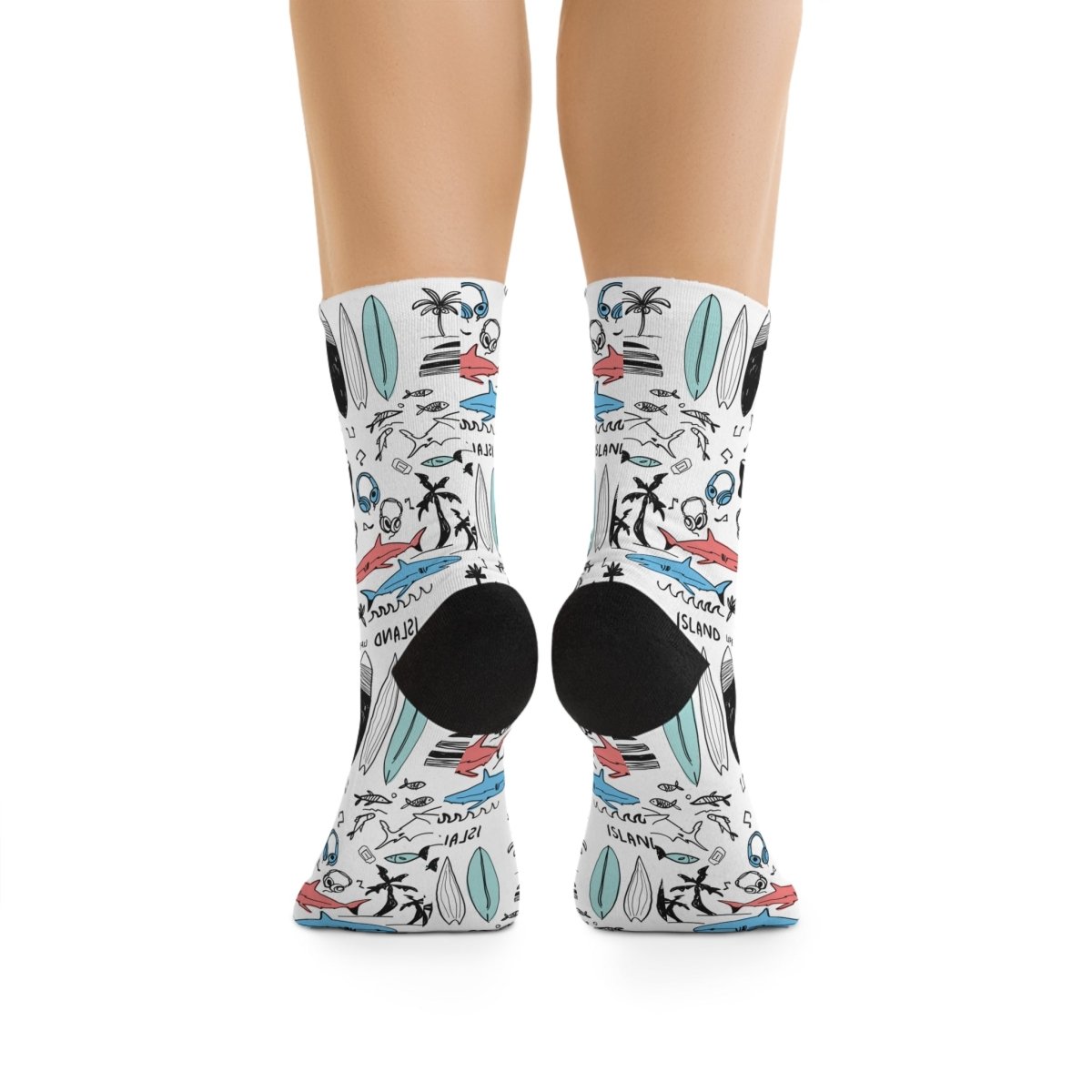 Socks - Beachside Beats - Ocean Sea Life Collection Eco - Friendly Recycled Poly 18038110768544651465 Earthbound Pacific