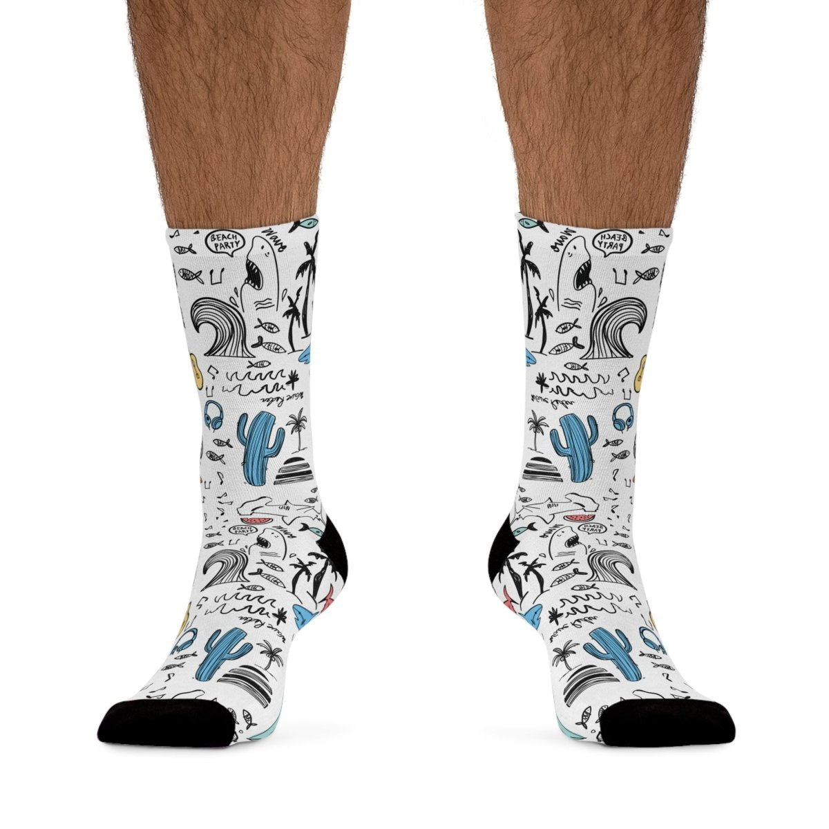 Socks - Beachside Beats - Ocean Sea Life Collection Eco - Friendly Recycled Poly 18038110768544651465 Earthbound Pacific