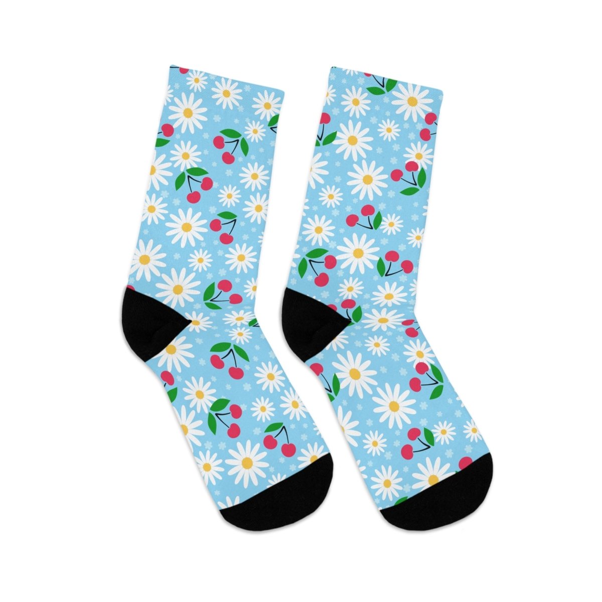 Socks - Daisy Picnic Floral Collection Eco - Friendly Recycled Poly 13149622288517593842 Earthbound Pacific