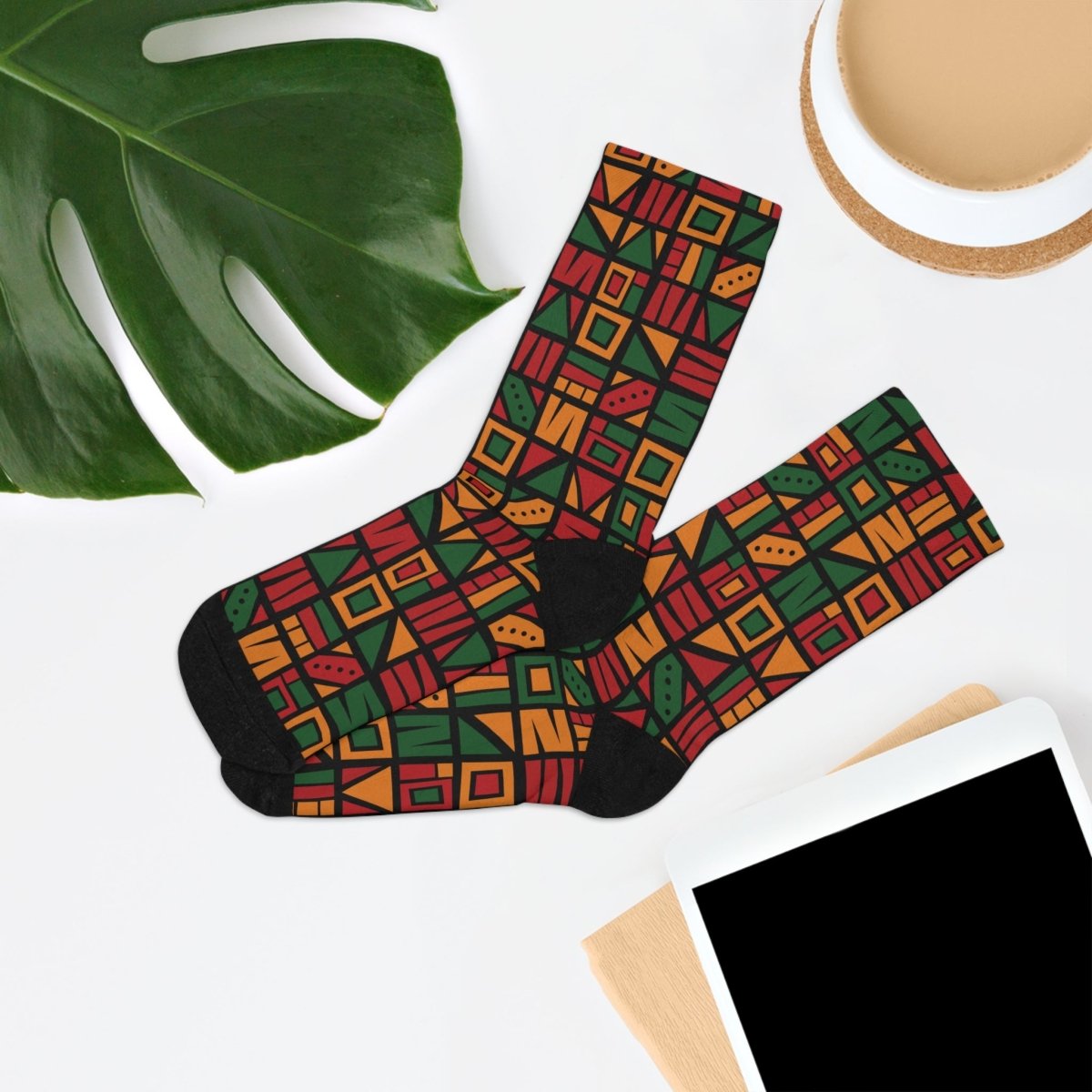 Socks - Heritage Mosaic Tribal Eco - Friendly Recycled Poly 19497517409972202268 Earthbound Pacific