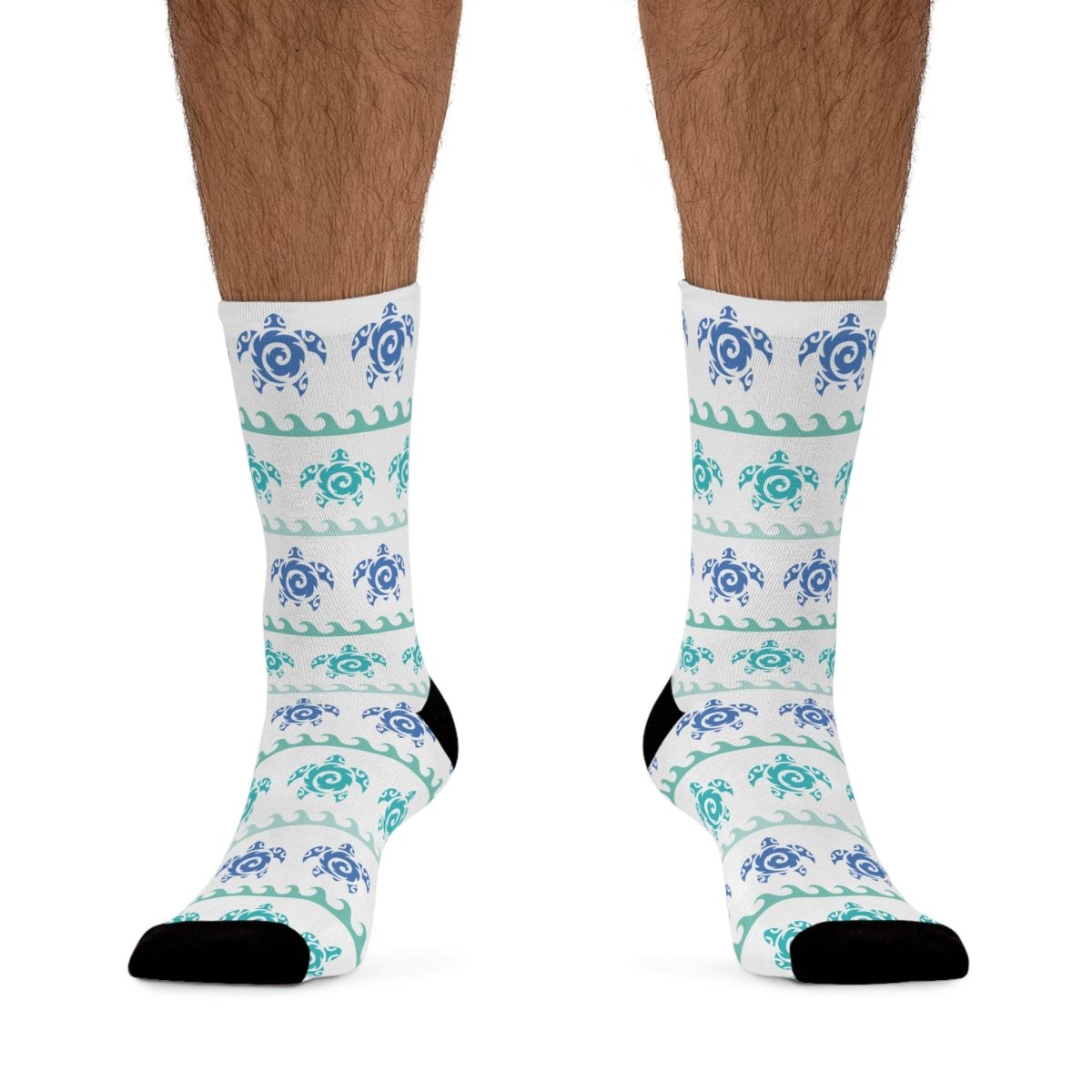 Socks - Honu Waves - Ocean Sea Life Collection Eco - Friendly Recycled Poly 33917023563094553685 Earthbound Pacific