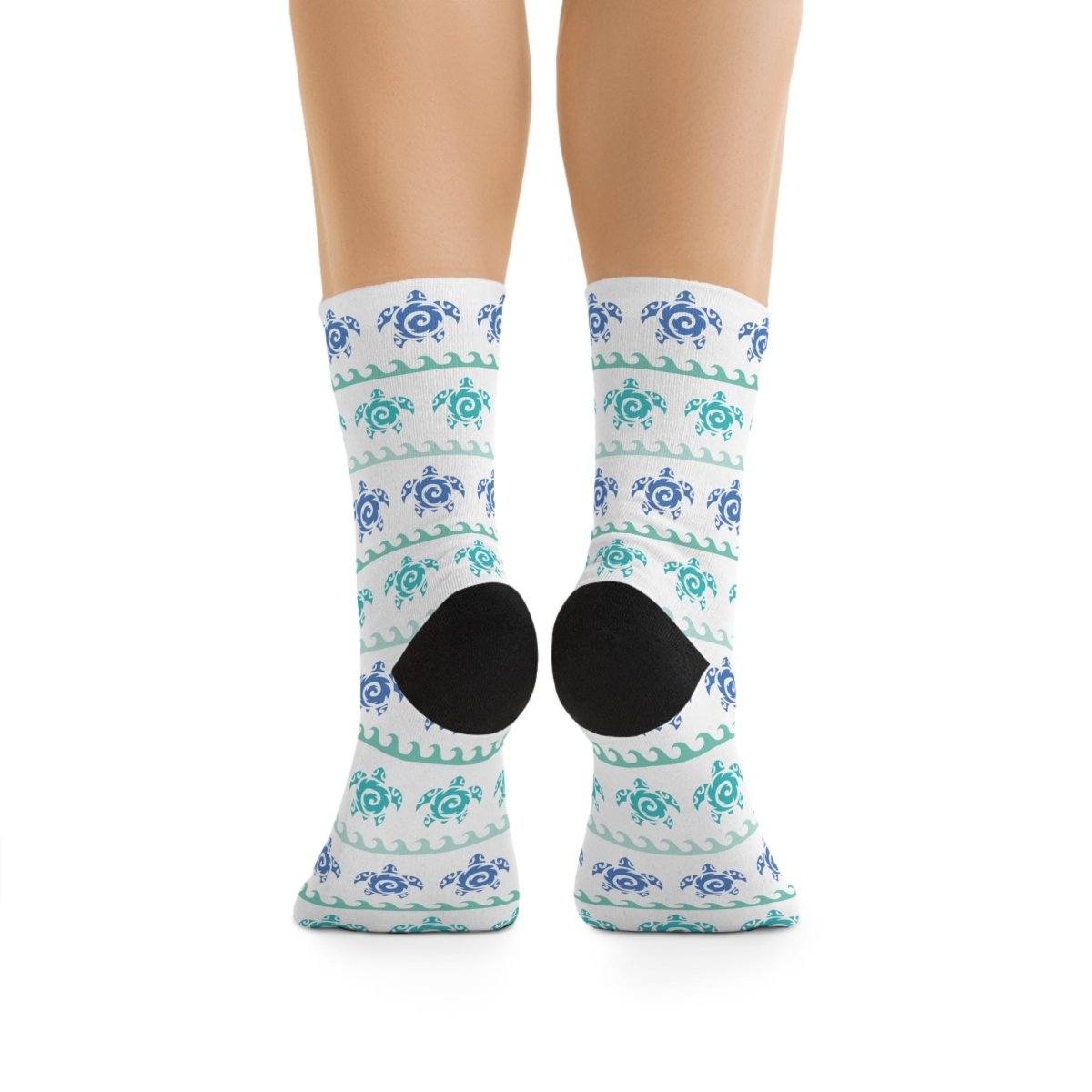 Socks - Honu Waves - Ocean Sea Life Collection Eco - Friendly Recycled Poly 33917023563094553685 Earthbound Pacific
