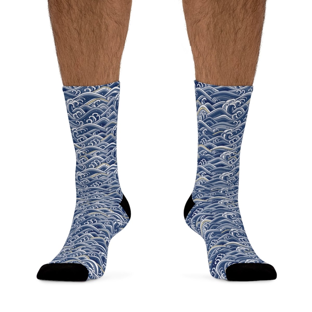 Socks - Kanagawa Flow - Ocean Sea Life Collection Eco - Friendly Recycled Poly 19581910653060727095 Earthbound Pacific