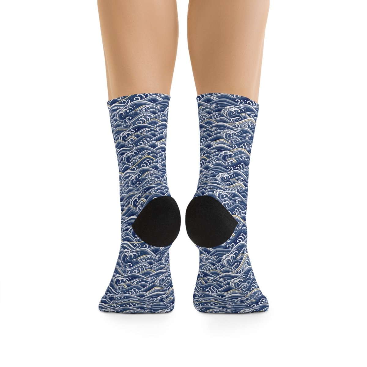 Socks - Kanagawa Flow - Ocean Sea Life Collection Eco - Friendly Recycled Poly 19581910653060727095 Earthbound Pacific