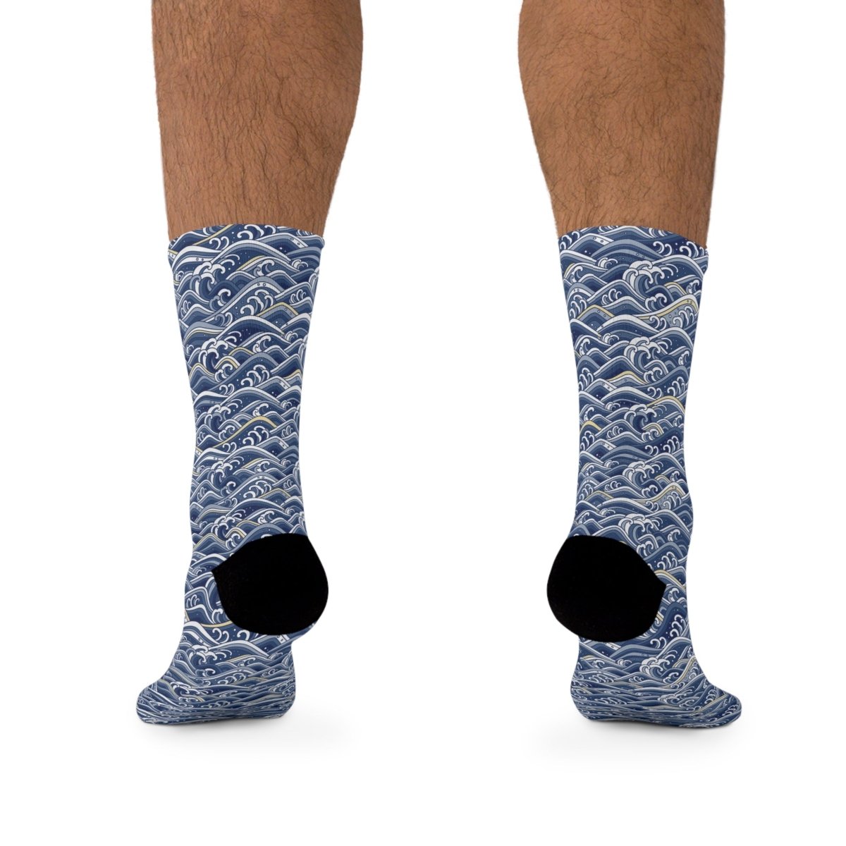 Socks - Kanagawa Flow - Ocean Sea Life Collection Eco - Friendly Recycled Poly 19581910653060727095 Earthbound Pacific